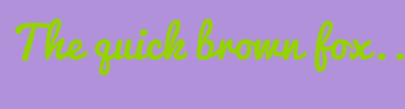 Image with Font Color 94D400 and Background Color B291DB